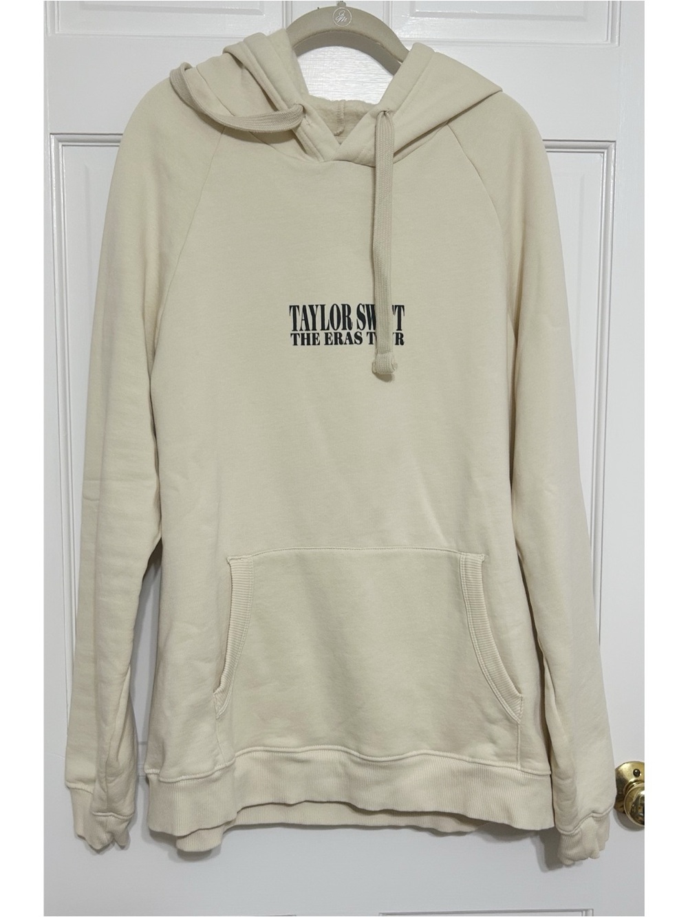 Taylor Swift Cream Crewneck with Black 'The Eras Tour' Logo